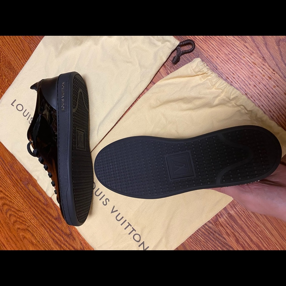 LOUIS VUITTON Patent Calfskin Frontrow Sneakers - Picture 8 of 8
